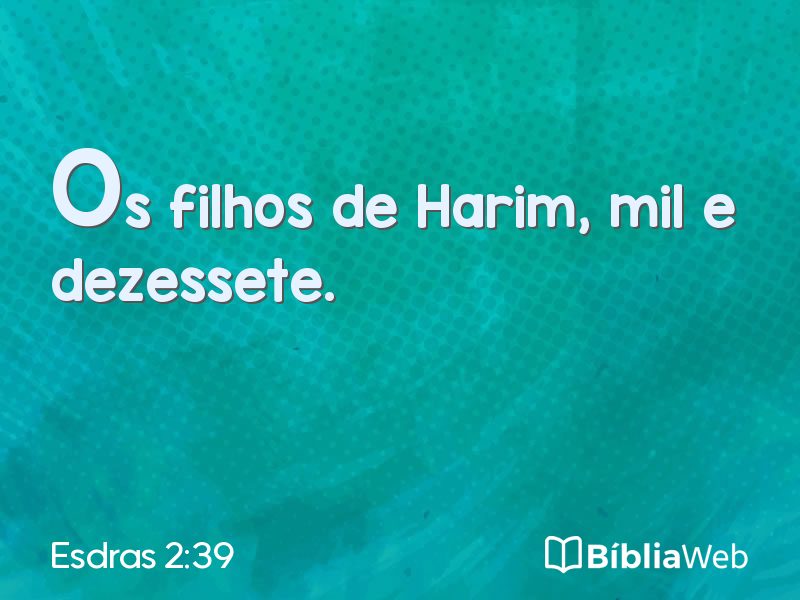Esdras 2:39 em imagem para compartilhar