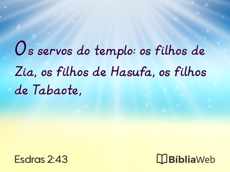 Esdras 2:43 em imagem para compartilhar