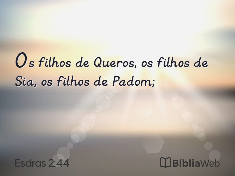 Esdras 2:44 em imagem para compartilhar