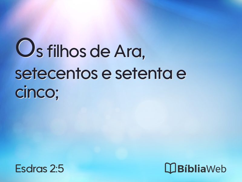 Esdras 2:5 em imagem para compartilhar