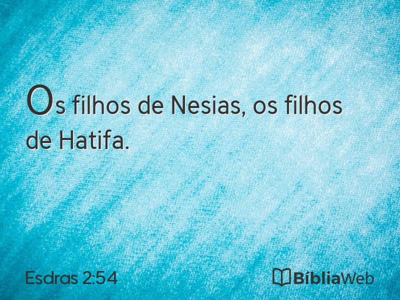 Esdras 2:54 em imagem para compartilhar