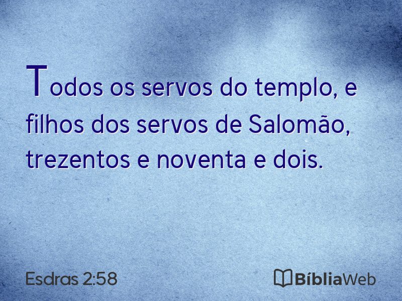 Esdras 2:58 em imagem para compartilhar