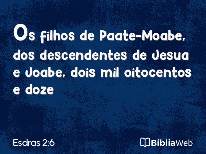 Esdras 2:6 em imagem para compartilhar