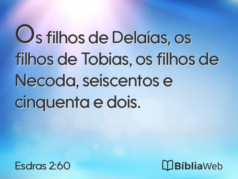Esdras 2:60 em imagem para compartilhar