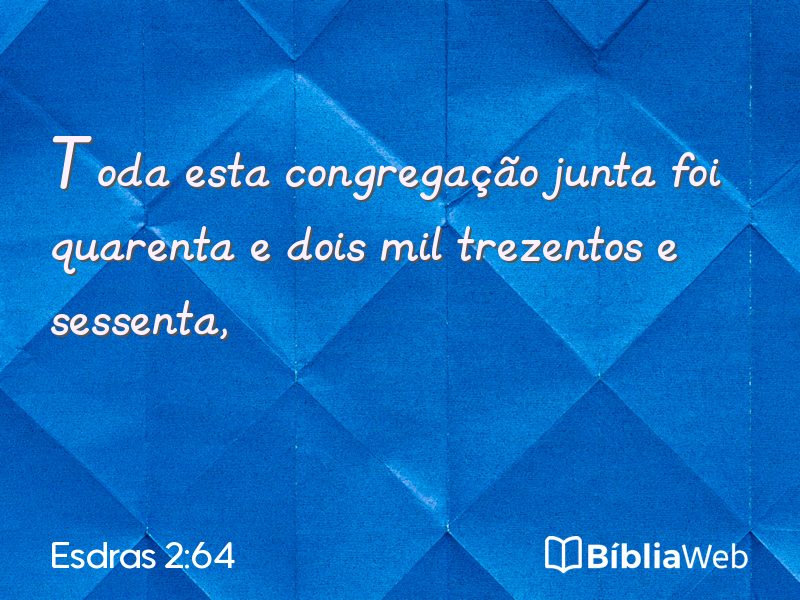Esdras 2:64 em imagem para compartilhar