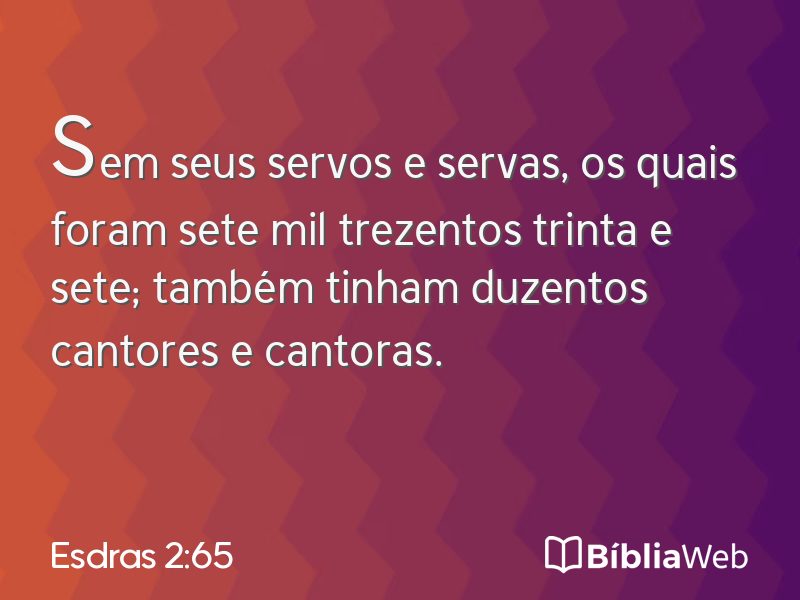 Esdras 2:65 em imagem para compartilhar