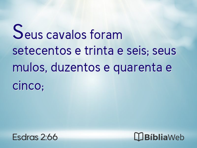 Esdras 2:66 em imagem para compartilhar