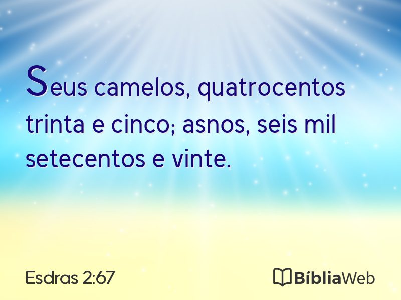 Esdras 2:67 em imagem para compartilhar