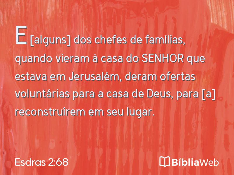 Esdras 2:68 em imagem para compartilhar