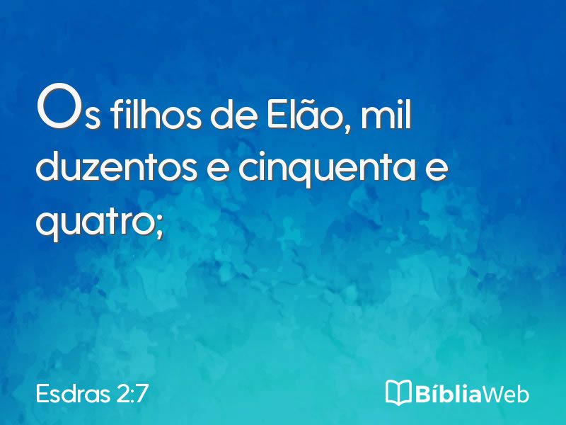 Esdras 2:7 em imagem para compartilhar