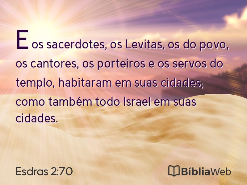 Esdras 2:70 em imagem para compartilhar