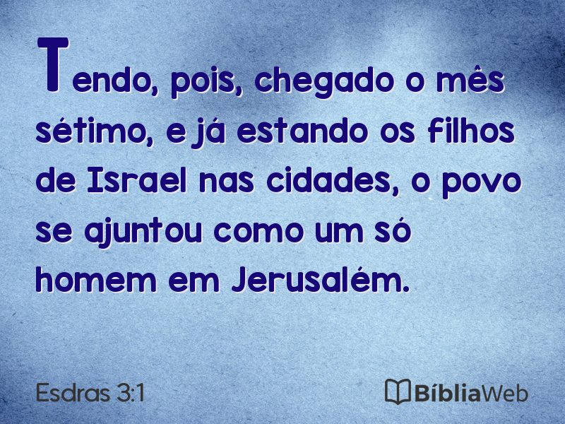 Esdras 3:1 em imagem para compartilhar