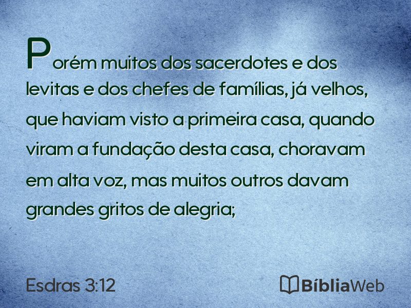 Esdras 3:12 em imagem para compartilhar