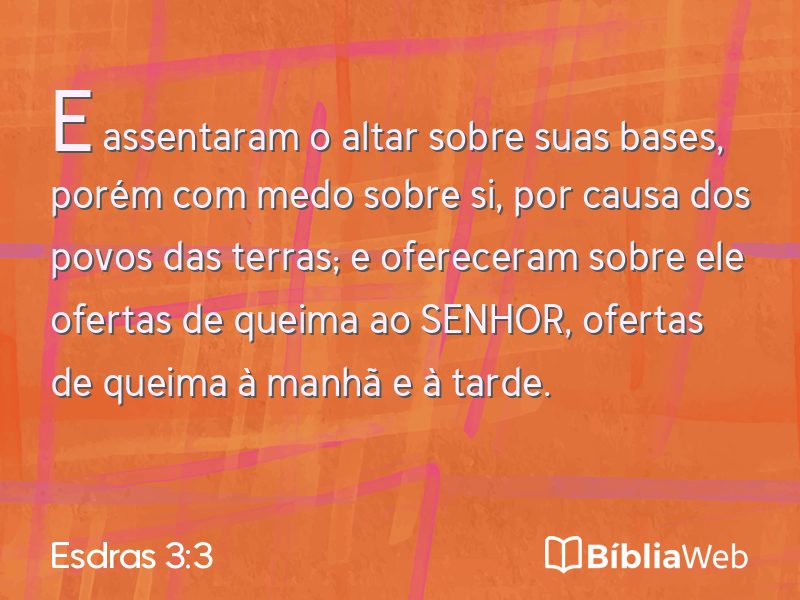 Esdras 3:3 em imagem para compartilhar