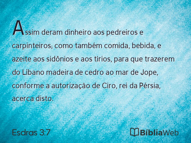 Esdras 3:7 em imagem para compartilhar