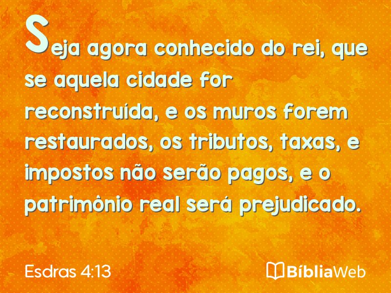 Esdras 4:13 em imagem para compartilhar