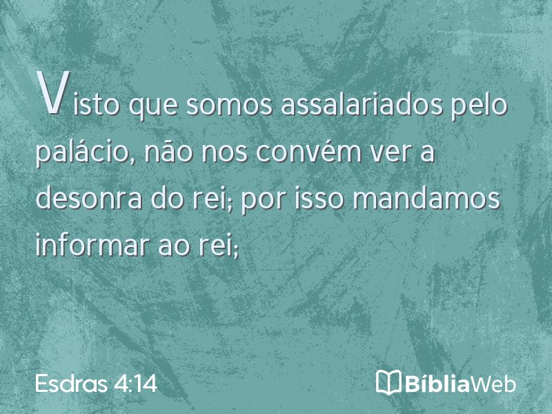 Esdras 4:14 em imagem para compartilhar