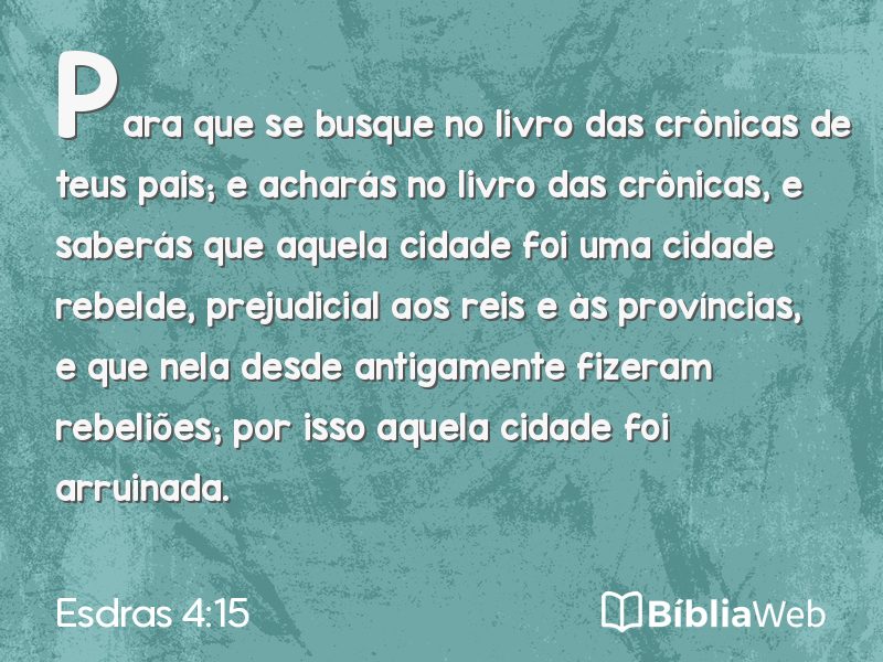 Esdras 4:15 em imagem para compartilhar