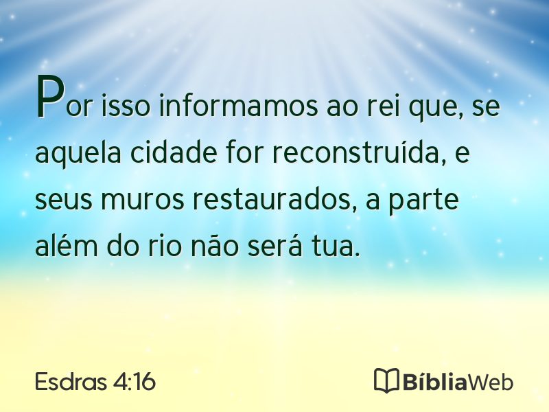Esdras 4:16 em imagem para compartilhar