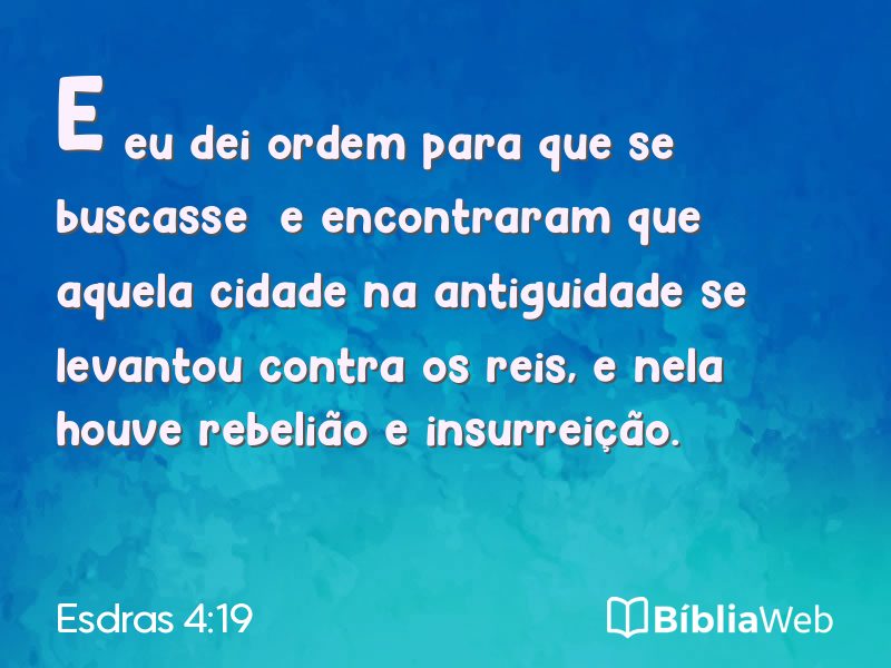 Esdras 4:19 em imagem para compartilhar
