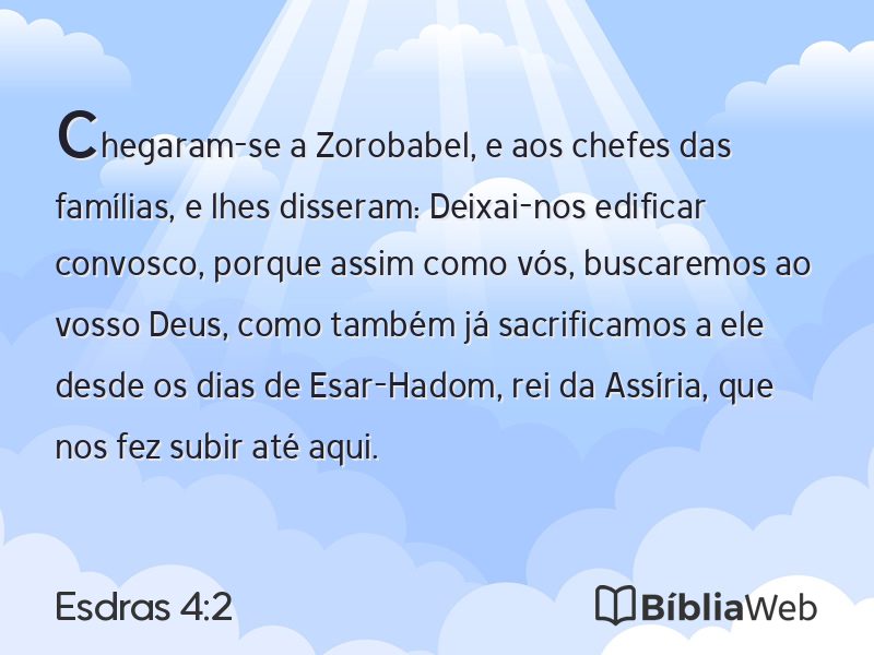 Esdras 4:2 em imagem para compartilhar