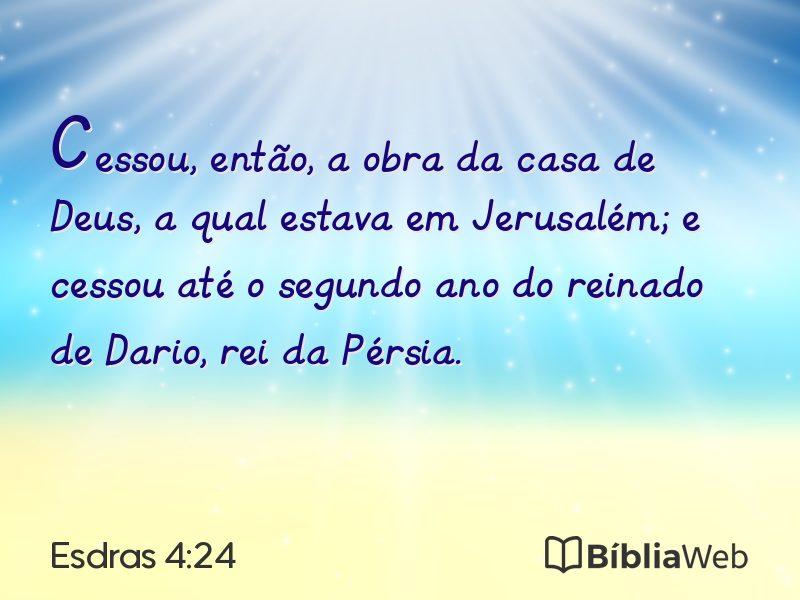 Esdras 4:24 em imagem para compartilhar