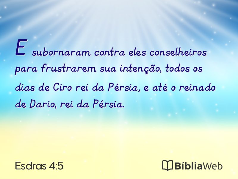 Esdras 4:5 em imagem para compartilhar