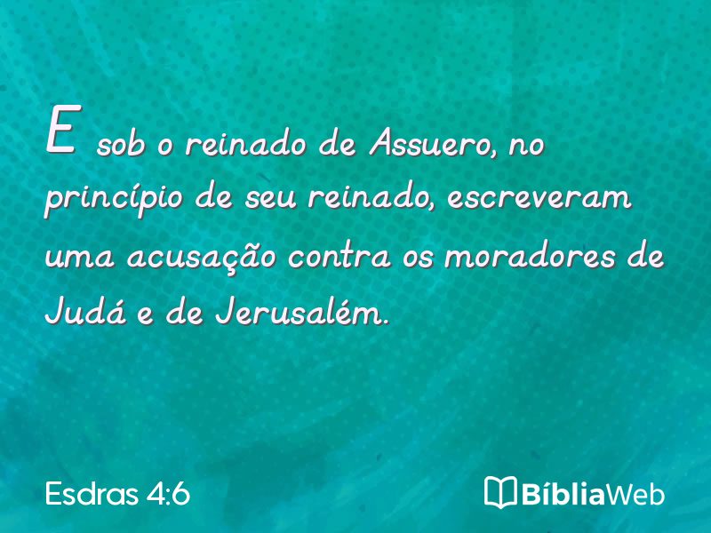 Esdras 4:6 em imagem para compartilhar