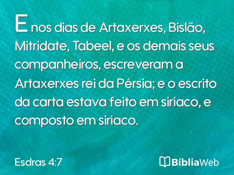 Esdras 4:7 em imagem para compartilhar