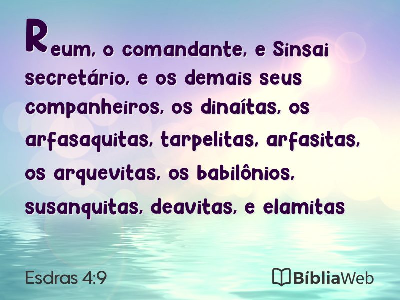 Esdras 4:9 em imagem para compartilhar