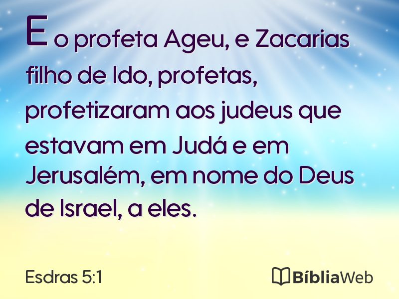 Esdras 5:1 em imagem para compartilhar