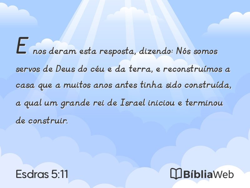 Esdras 5:11 em imagem para compartilhar