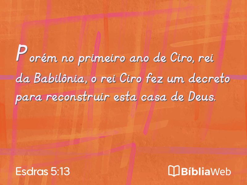 Esdras 5:13 em imagem para compartilhar
