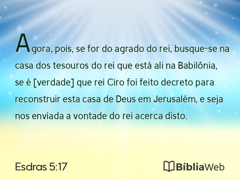 Esdras 5:17 em imagem para compartilhar