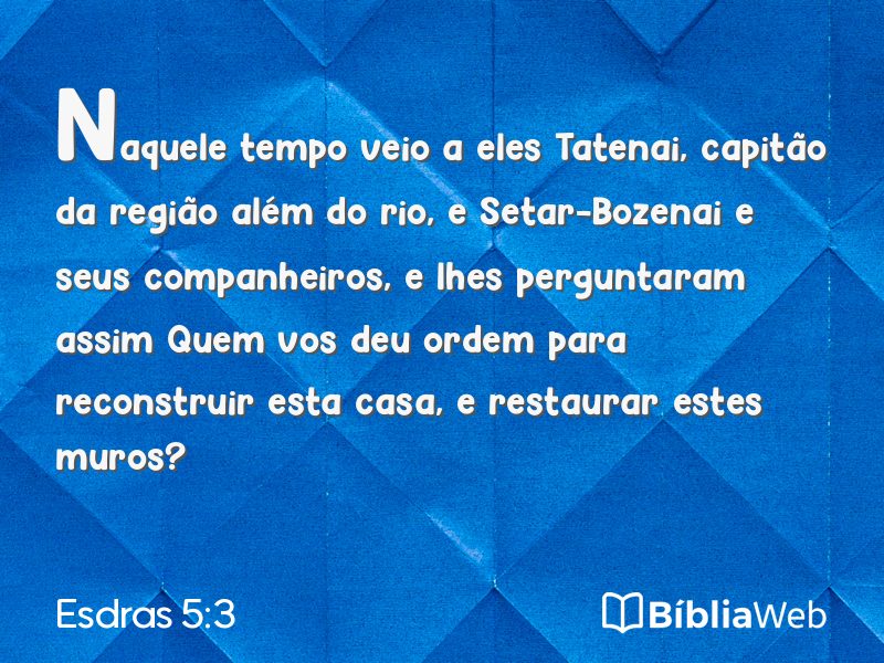 Esdras 5:3 em imagem para compartilhar