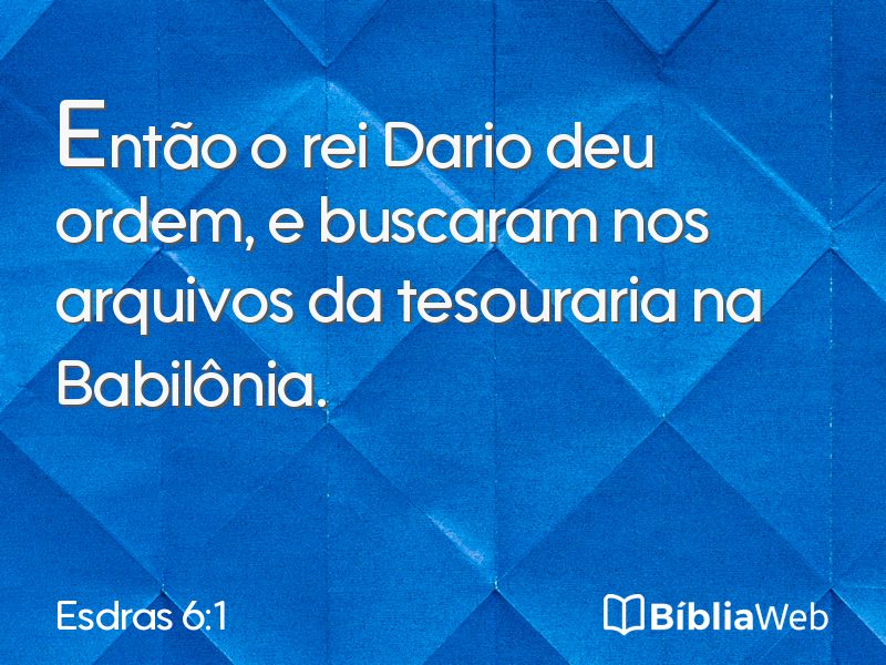 Esdras 6:1 em imagem para compartilhar