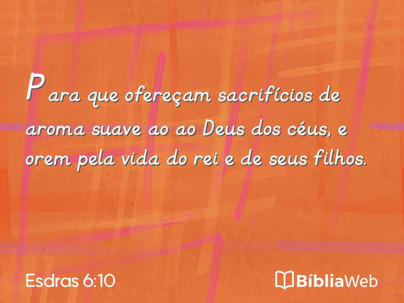 Esdras 6:10 em imagem para compartilhar