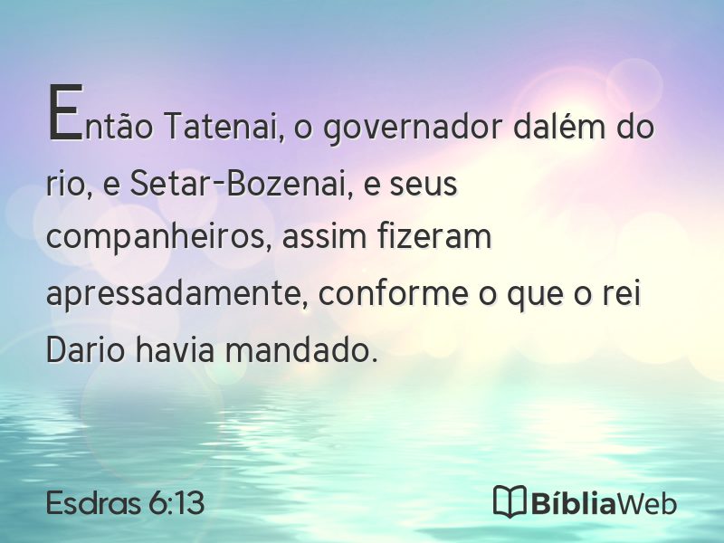 Esdras 6:13 em imagem para compartilhar