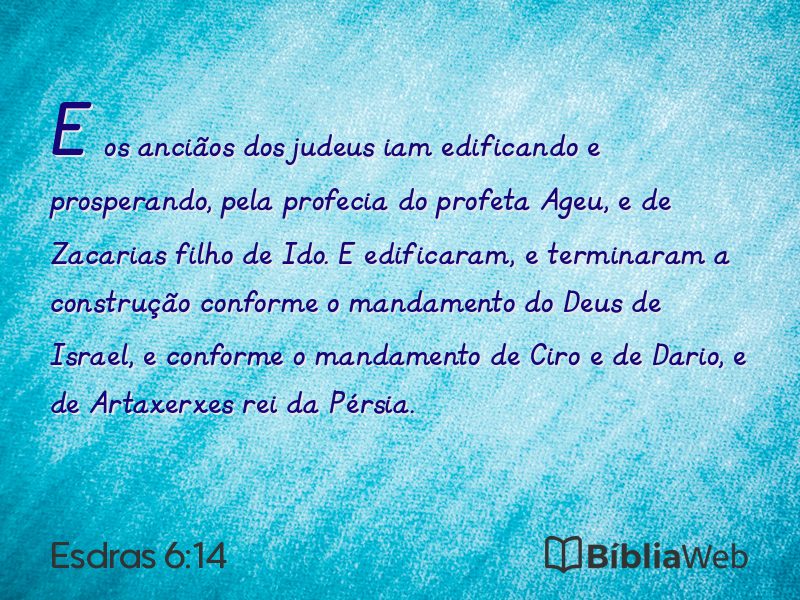 Esdras 6:14 em imagem para compartilhar