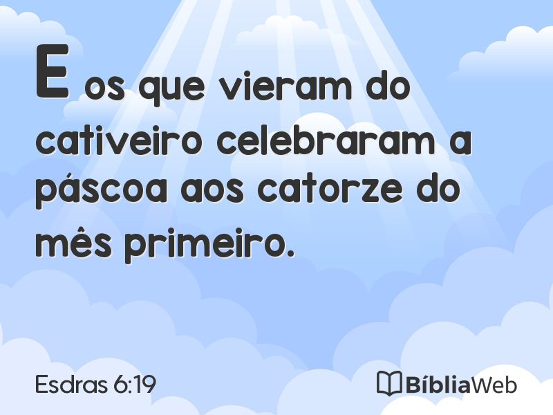 Esdras 6:19 em imagem para compartilhar