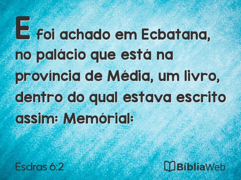 Esdras 6:2 em imagem para compartilhar