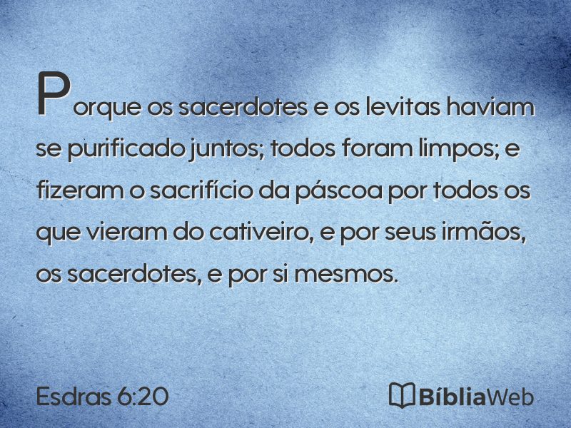 Esdras 6:20 em imagem para compartilhar