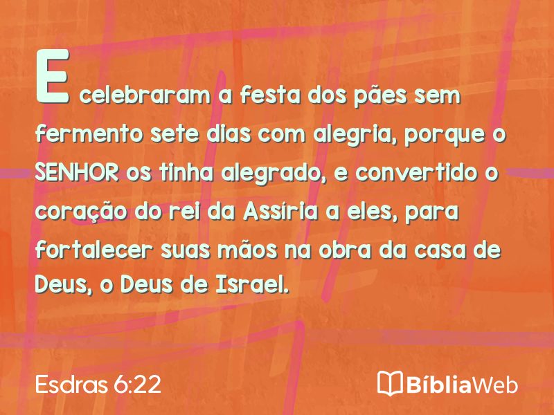 Esdras 6:22 em imagem para compartilhar