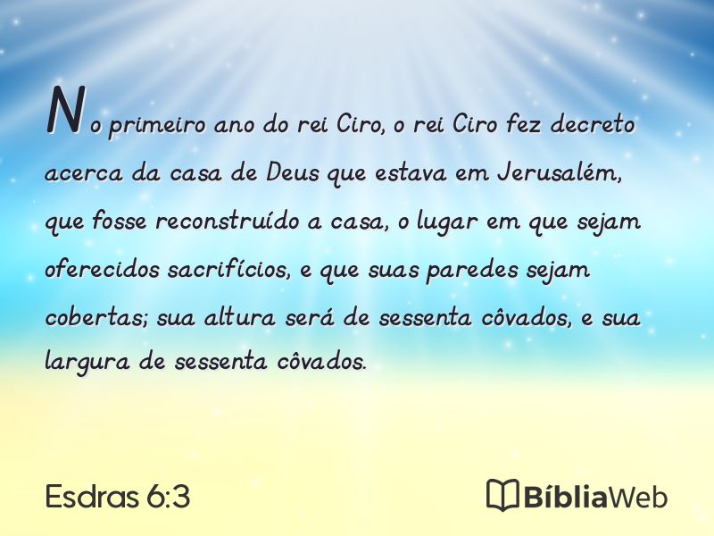 Esdras 6:3 em imagem para compartilhar