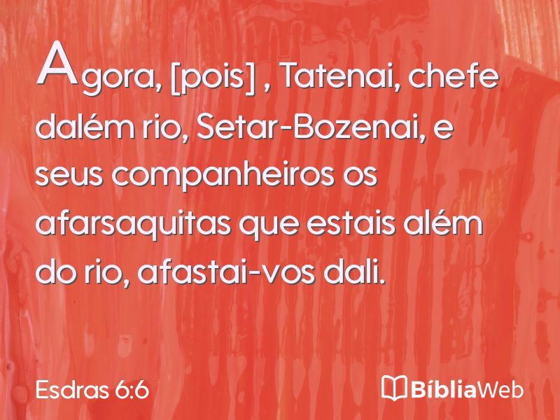 Esdras 6:6 em imagem para compartilhar