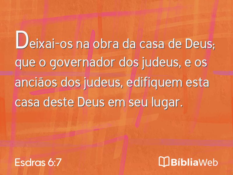 Esdras 6:7 em imagem para compartilhar
