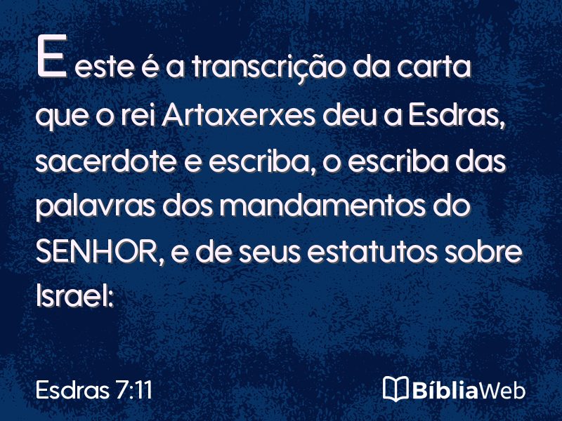 Esdras 7:11 em imagem para compartilhar
