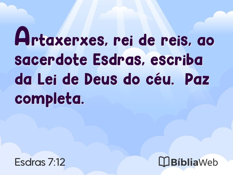 Esdras 7:12 em imagem para compartilhar