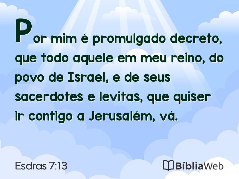 Esdras 7:13 em imagem para compartilhar