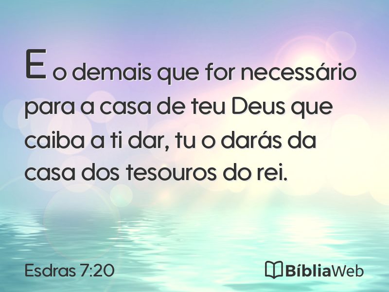 Esdras 7:20 em imagem para compartilhar